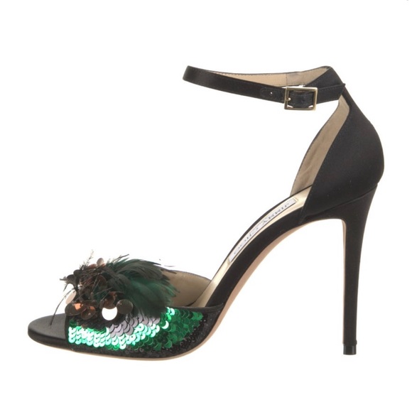 Jimmy choo Feather black and sequin heels. Perfect condition! - Picture 2 of 2